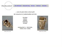 Tablet Screenshot of porzellanwerkstatt-koeln.de